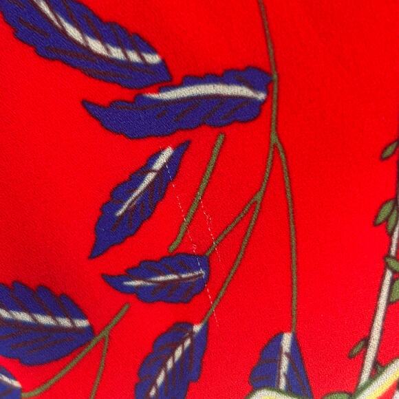 Alice + Olivia Red Floral Mini Dress Size 14 Boho Sleeveless Sundress - Picture 8 of 11